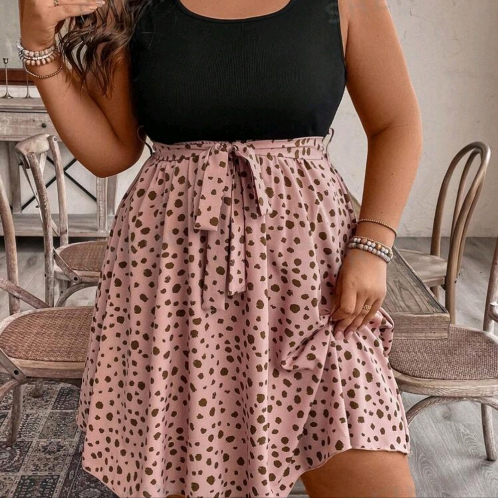 SHEIN LUNE Plus Size Womens Printed Dress sz 18; 3X